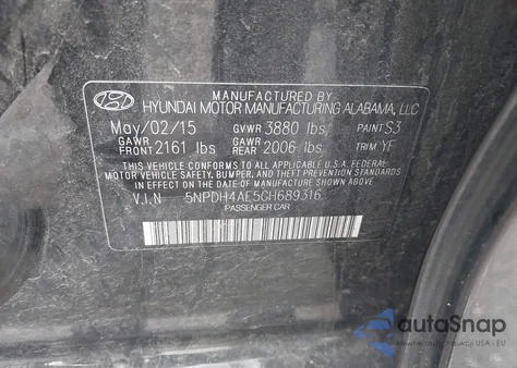 2016 Hyundai Elantra Value Edition from USA, damaged, VIN 5NPDH4AE5GH689316